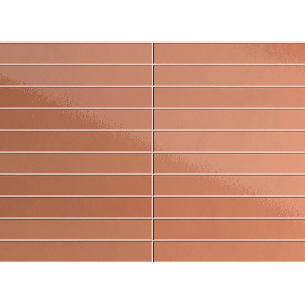 Keradom Twiggy 'Mattone', vloer- en wandtegel bruin en oranje glans 3,8x38cm