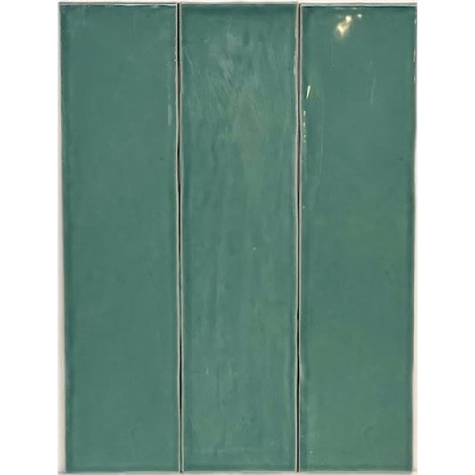 Tebe Vintage 'Jade', wandtegel groen glans 7,5x30cm