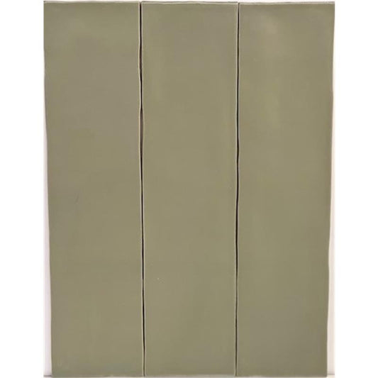 Tebe Vintage 'Olive', wandtegel groen mat 7,5x30cm