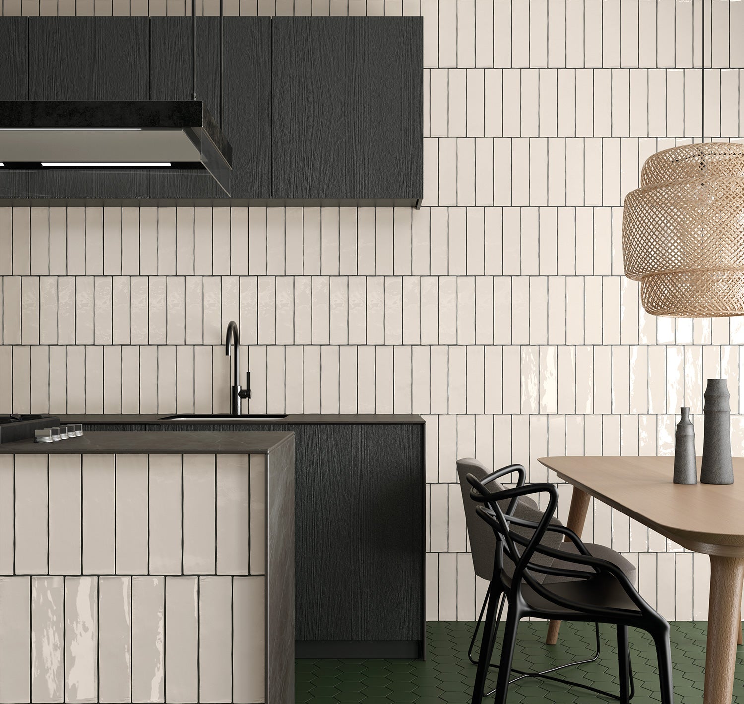 Wandtegel Vintage Masia crème glans – MisterTile