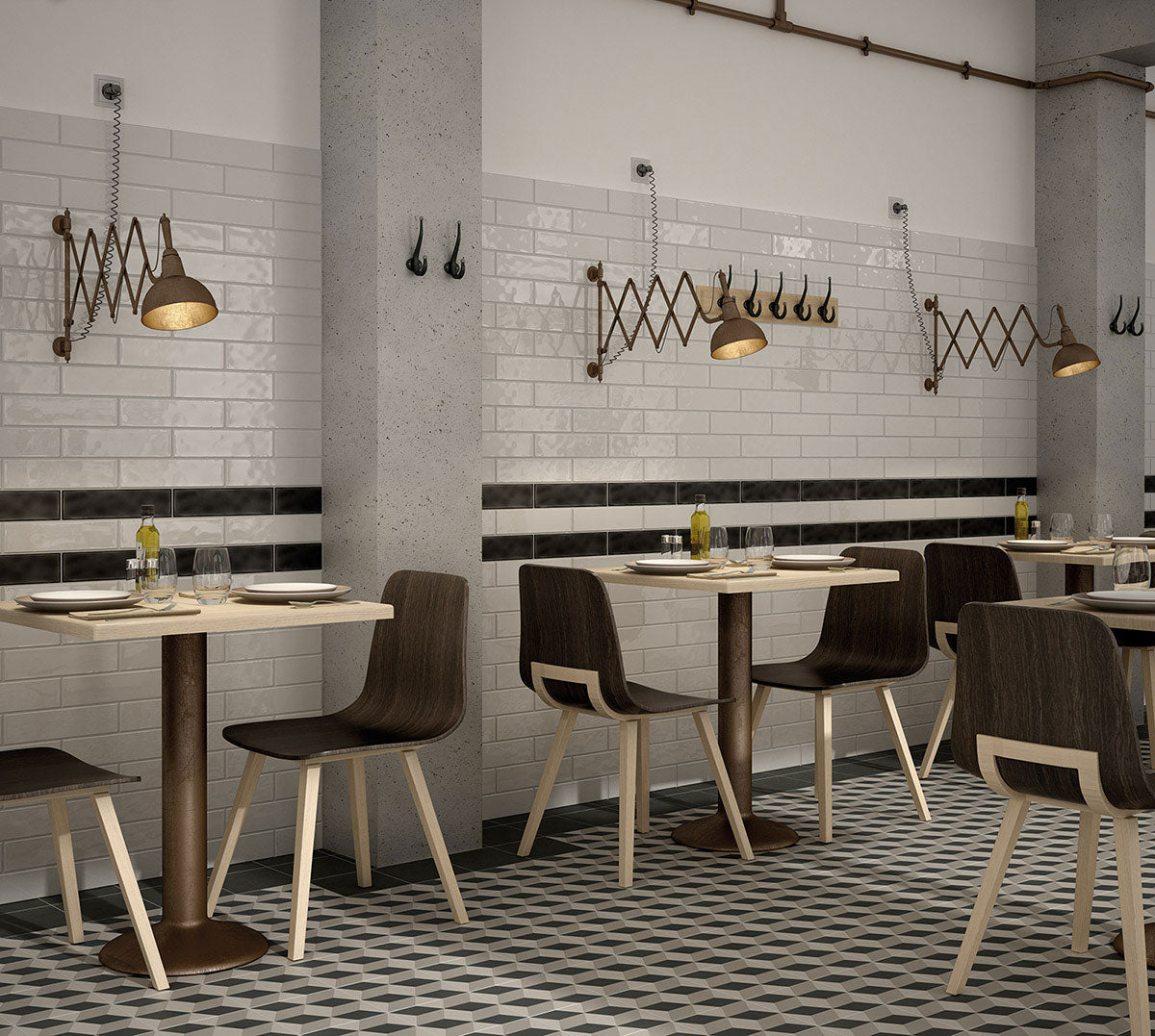 Wandtegel Vintage Masia lichtgrijs glans – MisterTile