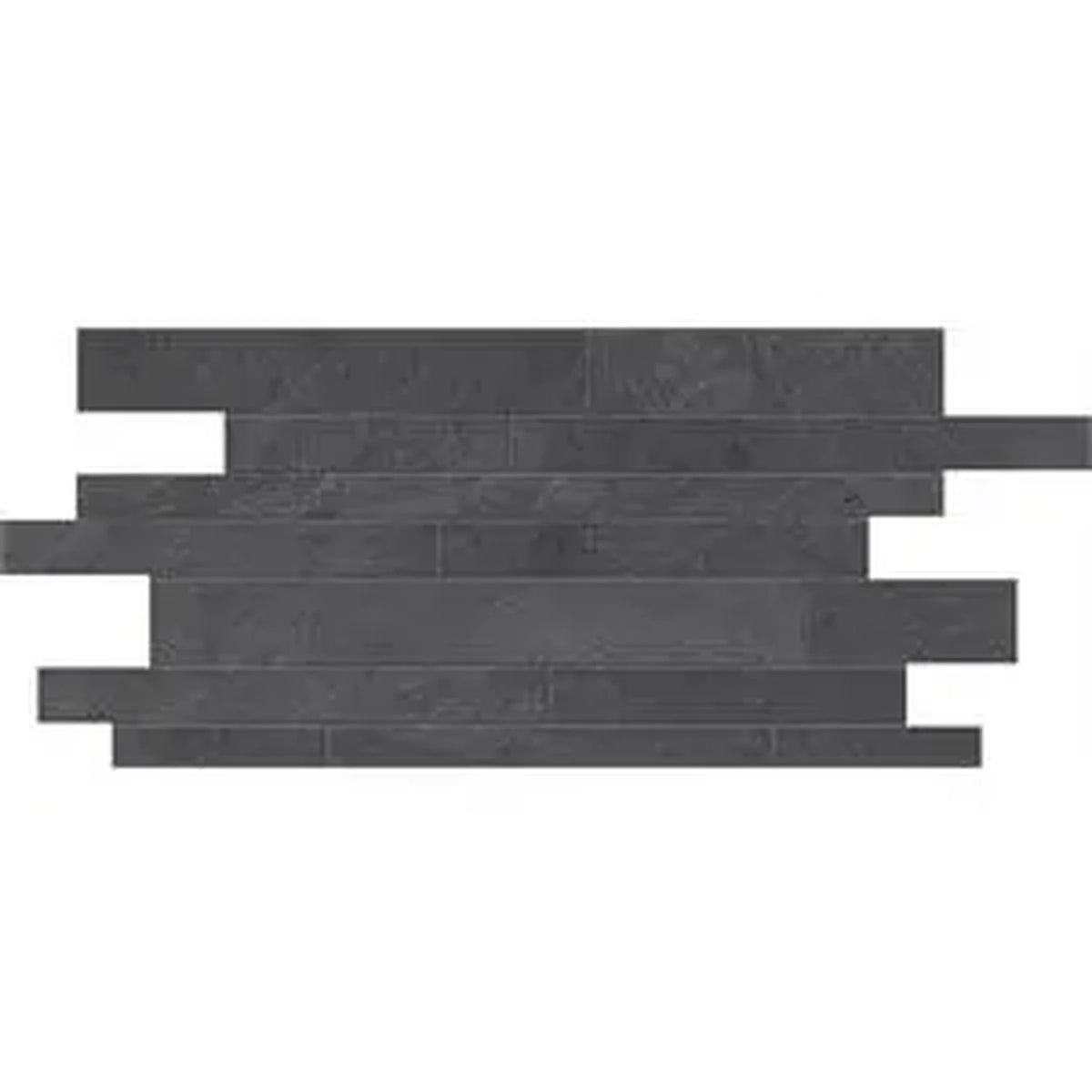 Lea Ceramiche Waterfall 'Muretto Dark Flow', mozaïek grijs mat 30x60cm