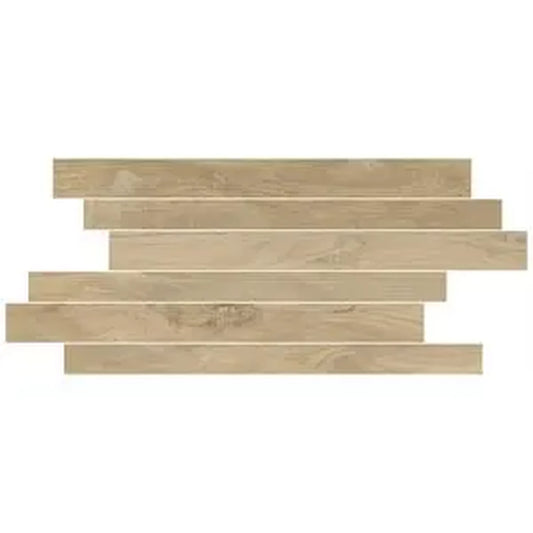 Castelvetro Woodland 'Stick Elm', mozaïek beige mat 20x40cm