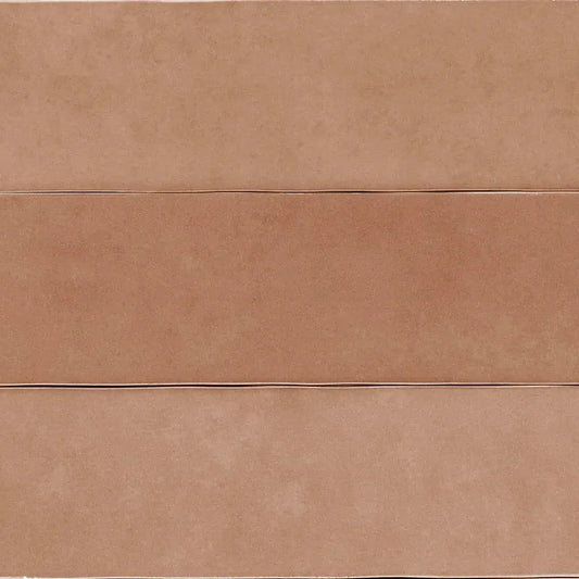 Wandtegel Zellij 'Apricot' oranje roze glans 6,2x25cm