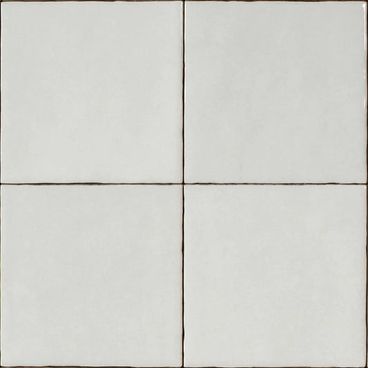 Wandtegel Zellij 'Artic' wit glans 12,5x12,5cm