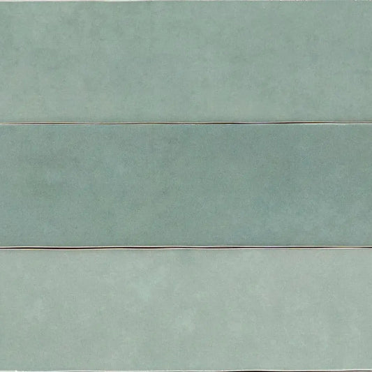 Wandtegel Zellij 'Azurean' licht groen glans 6,2x25cm