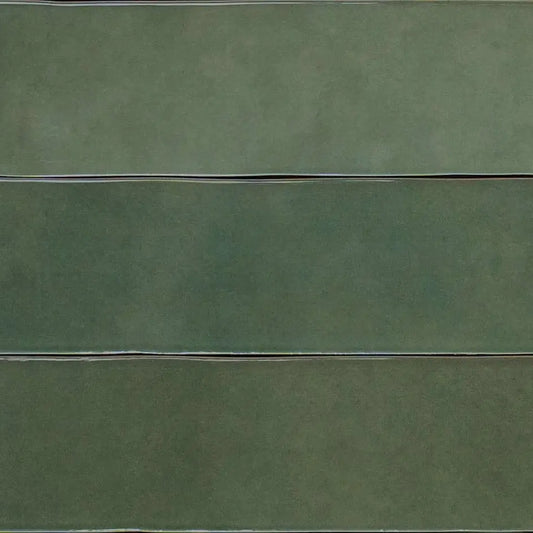 Wandtegel Zellij 'Kale' groen glans 6,2x25cm